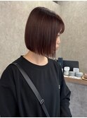 顎下ボブ/ピンクブラウン/千葉【積田佳奈】