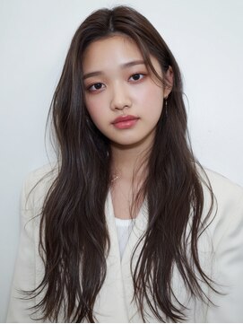 リンク(Link Hair&Spa) 韓国風ヘア/黒髪ロングレイヤーカット/ハッシュカット