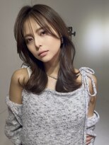 アース コアフュールボーテ 新潟紫竹山店(EARTH coiffure beaute)&nbsp;ナチュラルベージュ_ヨシンモリ_顔周りレイヤー_レイヤーカット