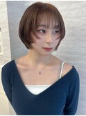 ミルクティーブロンド/ダークブルー/デジタルパーマ/渋谷