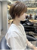 ナチュラルショート/ショートボブ/顔周り/30代40代50代