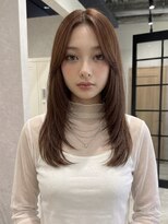 ヘアーリゾートレガロ 八尾店(Hair Resort regalo) アンブレラカラーミディアムヘアショートカットセミロング50代