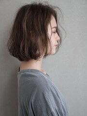 小顔コンパクトかきあげショートボブ/大人かわいい/20代30代