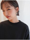 【NOUS】シースルーバング×可愛さをプラスした束感ボブ《天神》