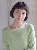 ブランジュ/毛先パーマ/ことりベージュ/ミニボブ/ルーズ/小顔