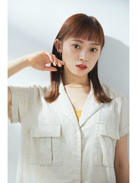 エイチツーオーアヴェダ 渋谷ヒカリエＳｈｉｎＱｓ店 クロードモネＨ２Ｏアヴェダ ワイドバング×耳掛けストレート【渋谷/渋谷駅】