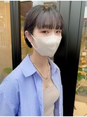 ミニボブ 切りっぱなしボブ ワイドバング ボブ 担当城倉