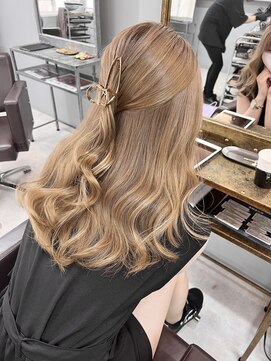 オズ 郡山桑野店(OZ) 【OZ田中】ミルクティーグレージュ#髪質改善ブリーチ