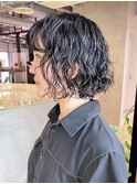 アッシュブラックフレンチカジュアルニュアンスカラー_ba404471