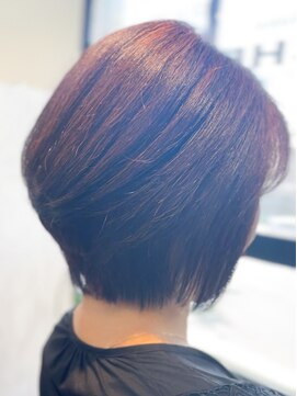 アトリエアルシュ(atelier ARCHE) 大人ショートボブ,小顔,ひし形ショートボブ,天然ヘナ,ハナヘナ