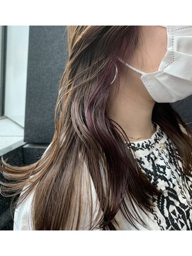 ヘアサロンエムフィス 池袋東口(HAIR SALON M Fe's) ワンカラーベージュ＋ヴァイオレットイヤリングカラー