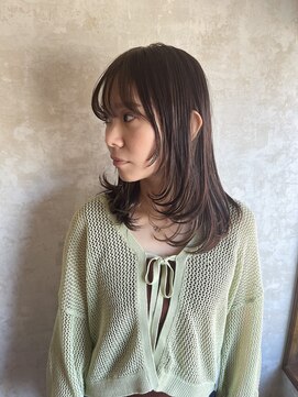 メロウ(mellow) レイヤーカット×インナーカラー×ステラミルクティー