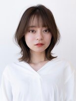 ミルクブラウン/20代30代大人かわいい/ミディアムレイヤー