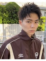 グリーンミドル(GREEN middle)&nbsp;メンズカット:アップバングショート/メンズショート/短髪/束感