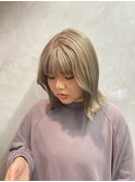 【スタイル藤沢】グレージュ/レイヤーカット/ケアブリーチ