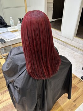 アプリバイリアン 浦和2号店(appri by Rien) 韓国風　レイヤーカット〔ダブルカラー×塩基性カラーレッド〕