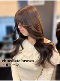 レイヤーウェーブ×チョコレートカラー◎佐藤