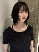 レイヤーボブレイヤーカットフェイスレイヤー切りっぱなしボブ