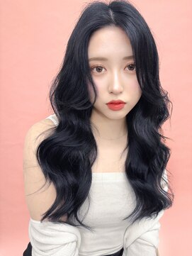 ガーランド(Girland) 韓国/kpop/ディープブルー/ロングヘア/エクステ