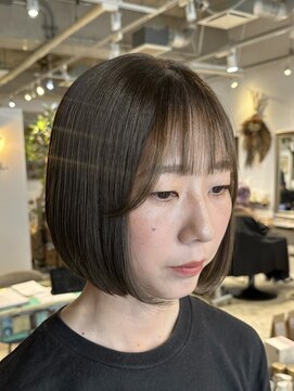 ナルヘアー 越谷(Nalu hair) 越谷美容室/髪質改善カラー/ボブ/オリーブブラウン
