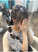 編み込みツインテール