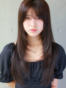 ガリカ シーム(Gallica/SEAM) 【YUI】ロングレイヤー×暗髪艶カラー/ダークブラウン