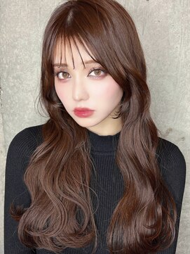 リークフー(Ree cu fuu) レイヤーカット透明感カラーシースルーバング秋カラー