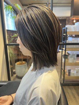 バディー ヘアーサロン(Buddy Hair Salon) レイヤーボブ×ハイライト