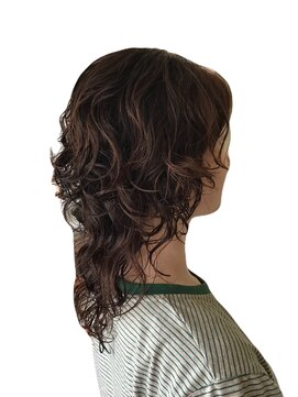 ヘアーズファイン(hair's fine) 大人可愛い◎癖毛風ロングウルフパーマ×ミディアムレイヤー