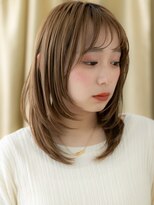 カバーヘア ブリス 上尾西口店(COVER HAIR bliss) バレイヤージュカラーミディアムレイヤーカットA6上尾20代30代