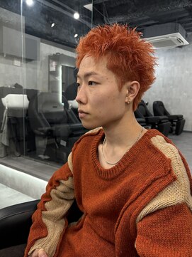 ラベル 渋谷(LAVEL) スパイキーショート/オレンジベージュ/メンズカラー/渋谷