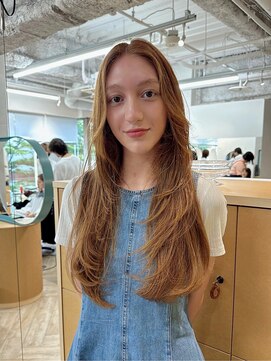 ラヴィズム(LUVISM) 顔周りレイヤー/ダブルカラー/髪質改善ケアブリーチ万代新潟駅◆