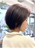 ピンクベージュピンクモーブ静岡ショートボブレイヤーボブ韓国