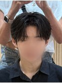ナチュラル狭めシースルーセンターパート