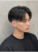 【押川】　ショートセンターパート×テーパーフェード