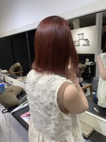 サンズヘアー 大道店(3’s hair)&nbsp;＊cassis red × 切りっぱなしボブ＊