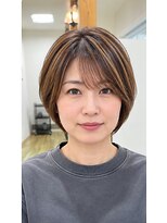 ヘアアトリエ ナイン 岡部店(hair atelier nine)&nbsp;ハッシュカット/グレージュ/ツートンカラー/福島市