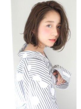 キャンバス バイ ネオリーブ 横浜西口(Canvas by neo.) 大人可愛い ラフ とろみベージュ 小顔 ボブ ナチュラル