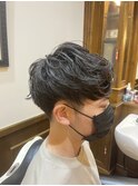 癖毛束感スタイル
