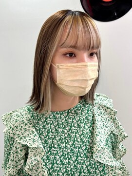 デート 下北沢(DATE) ダブルカラーインナーカラーホワイトベージュケアブリーチ