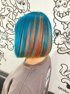 トリックストア(TRICK STORE) 【派手】【インナーカラー】ボブ アンブレラカラー