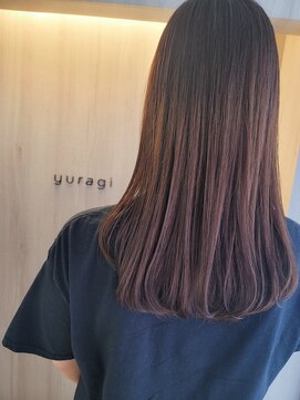 ユラギ(yuragi) yuragi鈴木　お客様スタイル×ピンクブラウン