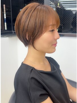 ロンドシエル 横浜(Lond ciel) 前髪×大人美人王道ショート×マロンベージュ【横浜モード】