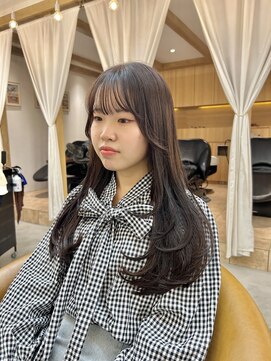 ロンドアジュール 横浜(Lond azur) パープルアッシュカラー!横浜レイヤーカット!顔まわりカット!