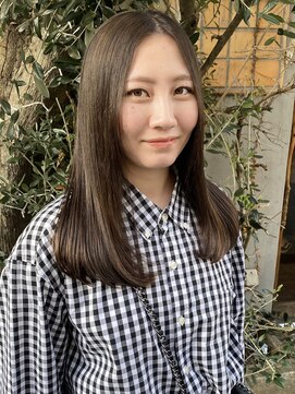 ラミエバイメルト 下北沢(lamie by melt) 花田/切りっぱなしボブ/美髪/グレージュ/オリーブベージュ