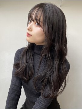 テテ ニコ(tete nico) 【ニラサキユウマ】レイヤーカット×黒髪暗髪×韓国ウェーブヘア