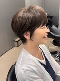40代50代60代白髪マッシュショートボブ大人美人くびれ髪質改善