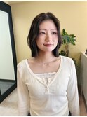 レイヤーボブ×アッシュブラウン