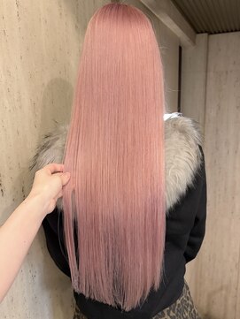 エイチ(H) xブリーチ/ホワイトグレージュ/レイヤーカット/チェリーブラウン