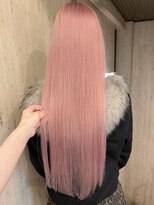 エイチ(H) xブリーチ/ホワイトグレージュ/レイヤーカット/チェリーブラウン